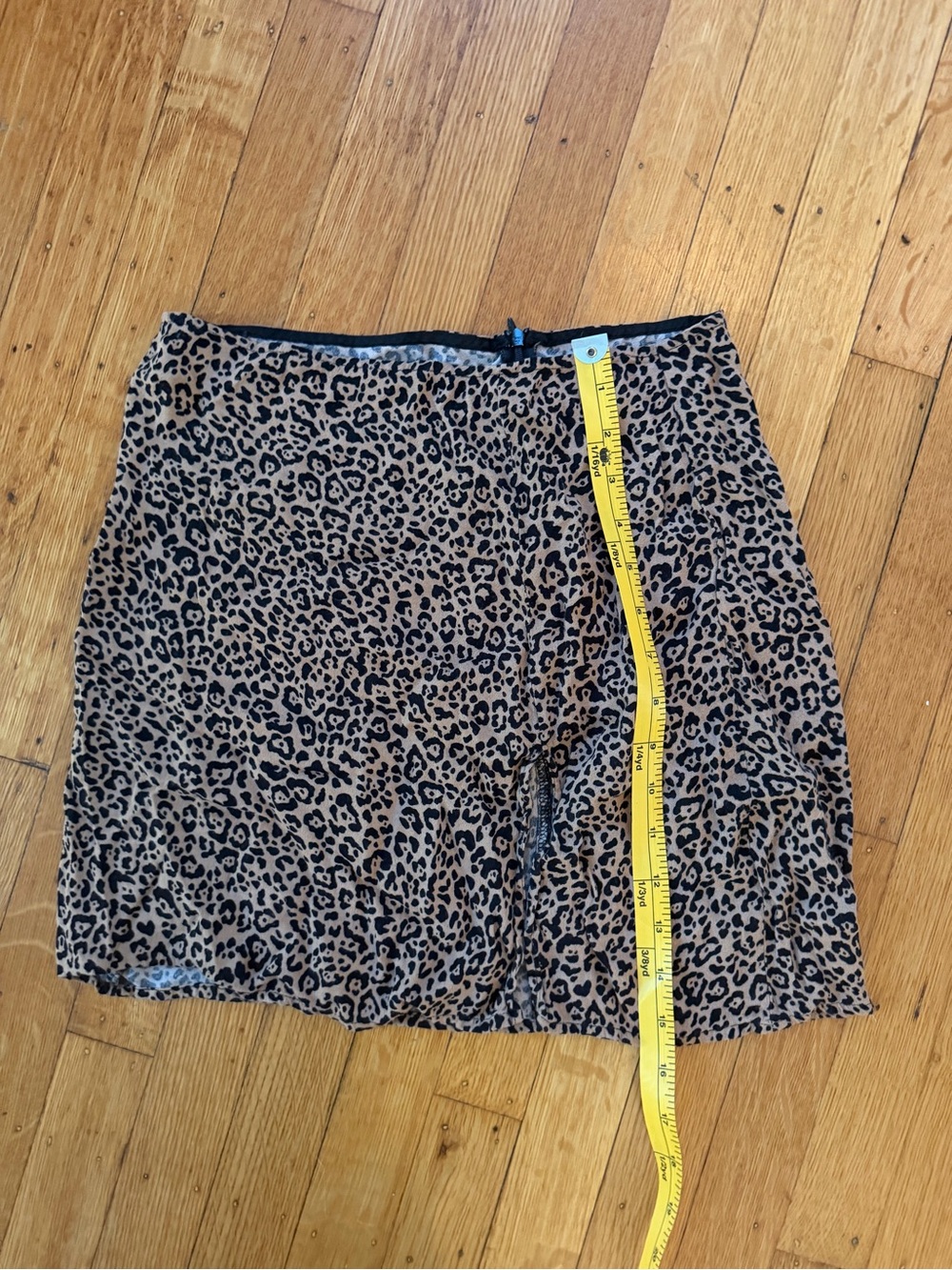 Reformation Leopard-Print High-Slit Mini Skirt - Brown/Black